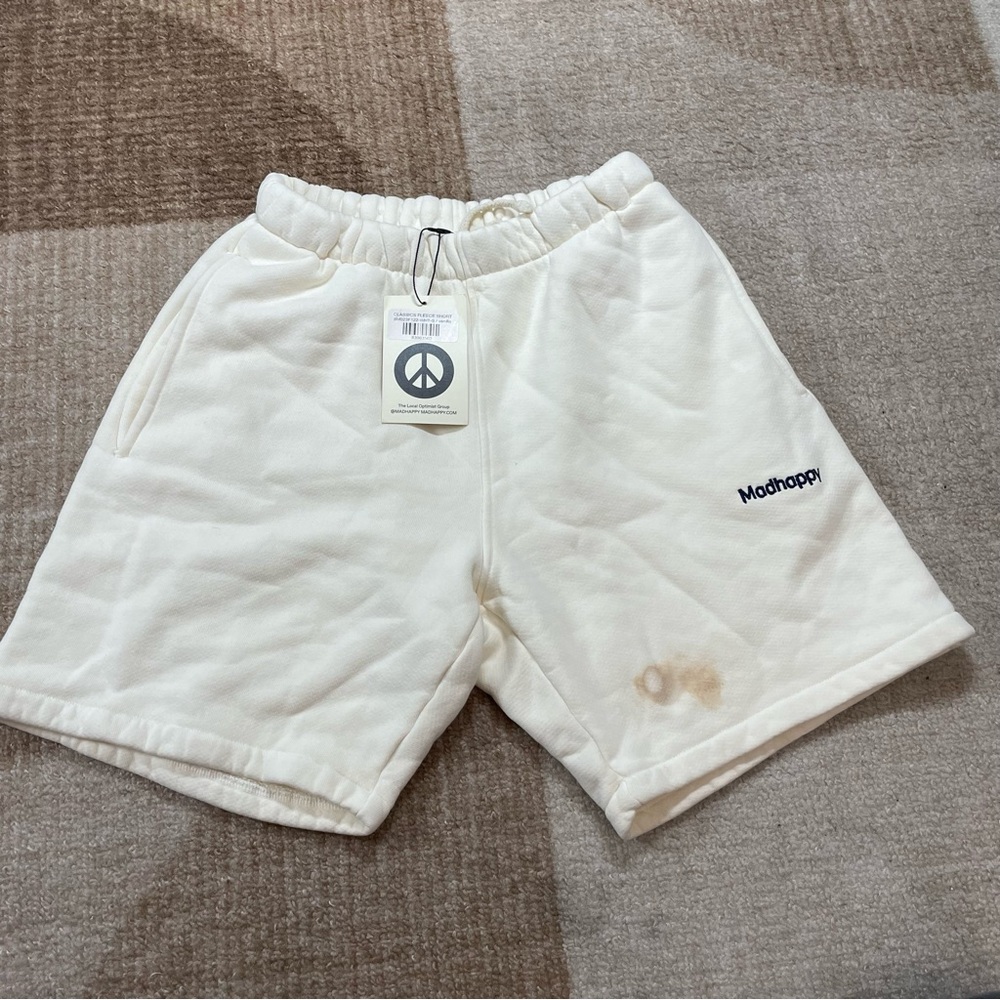MADHAPPY VANILLA CLASSICS FLEECE SHORTS SZ SMALL S